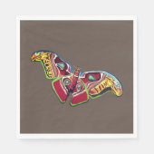 Butterfly Art Drawing Serviette (Vorderseite)