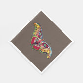 Butterfly Art Drawing Serviette (Ecke)