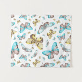 Butterfly Art Drawing Wandteppich (Vorderseite (Horizontal))