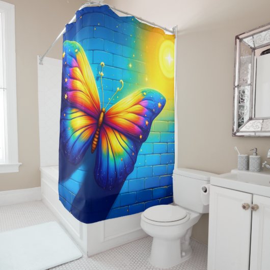 Butterfly Art Duschvorhang (Beispiel)