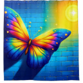 Butterfly Art Duschvorhang (Vorderseite)