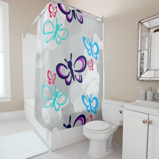Butterfly Art Duschvorhang (Beispiel)