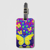 Butterfly Art Gepäckanhänger (Vorderseite Vertikal)