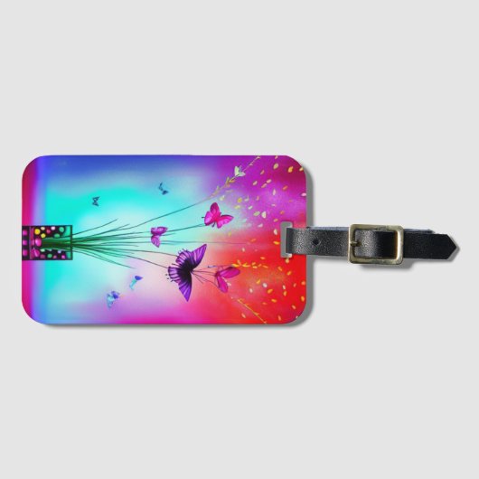 Butterfly Art Gepäckanhänger (Vorderseite (Horizontal))