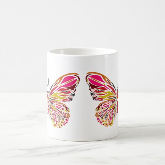Butterfly Art Kaffeetasse (Mittel)