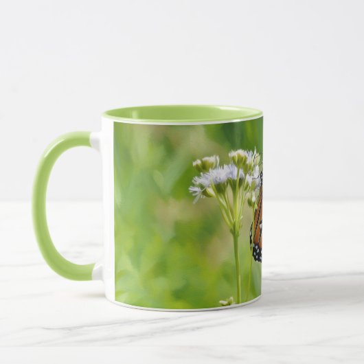 Butterfly Art Monarch Wildblume Tasse Cup (Links)
