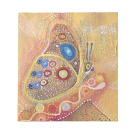 Butterfly Art Painting Notepad - 40 Seiten Notizblock