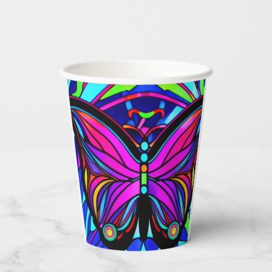 Butterfly Art Pappbecher (Rückseite)