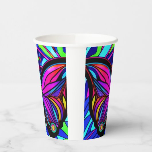 Butterfly Art Pappbecher (Links)