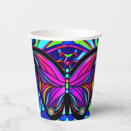 Butterfly Art Pappbecher (Vorderseite)