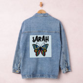 BUTTERFLY ART PERSONALISIERT DENIM JEAN JACKET JEANSJACKE (Hangar)