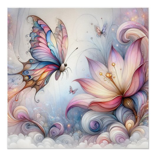 Butterfly Art Posters Dorm Zimmer Idee für Mädchen Poster (Vorderseite)