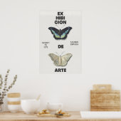 Butterfly Art Print 1971 Madrid Exhibition Poster (Küche)