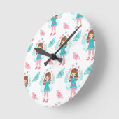 Butterfly Art Runde Wanduhr (Winkel)