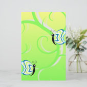 Butterfly Art Scrapbooking Briefpapier (Stehend Vorderseite)