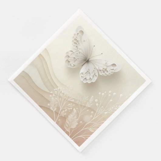 Butterfly Art Soft Palette Grafik Design Serviette (Ecke)