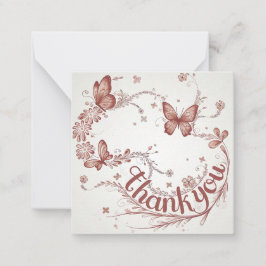 Butterfly Art Vielen Dank Mitteilungskarte
