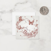 Butterfly Art Vielen Dank Mitteilungskarte (Vorderseite/Rückseite Beispiel)