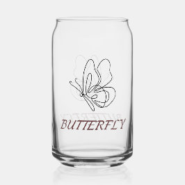 Butterfly Art Water Glass Dosenglas