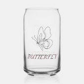 Butterfly Art Water Glass Dosenglas (Rückseite)