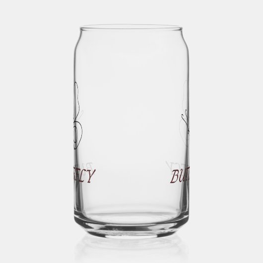 Butterfly Art Water Glass Dosenglas (Links)