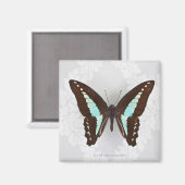 Butterfly auf Hintergrundbild Magnet (Vorderseite/Rückseite)