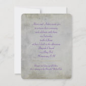 Butterfly auf Lilacs Hochzeit laden Einladung (Rückseite)