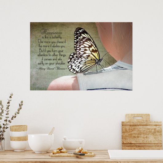 Butterfly auf meiner Schulter Poster (Küche)