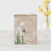 Butterfly auf Puff Blume Beileid Vielen Dank Karte (Gelbe Blume)