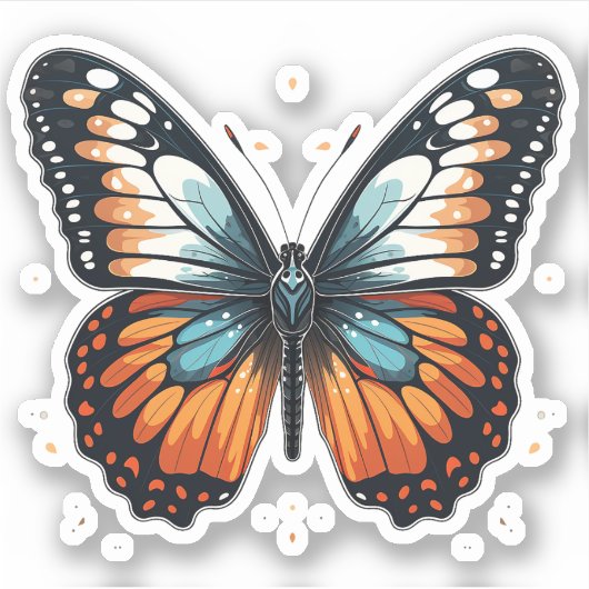 Butterfly-Aufkleber Aufkleber (Vorderseite)