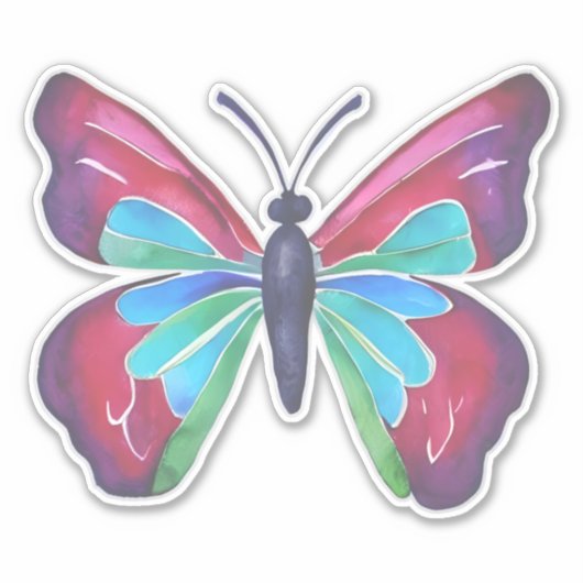 Butterfly-Aufkleber Aufkleber (Vorderseite)