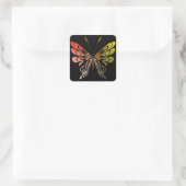 Butterfly-Aufkleber Quadratischer Aufkleber (Tasche)
