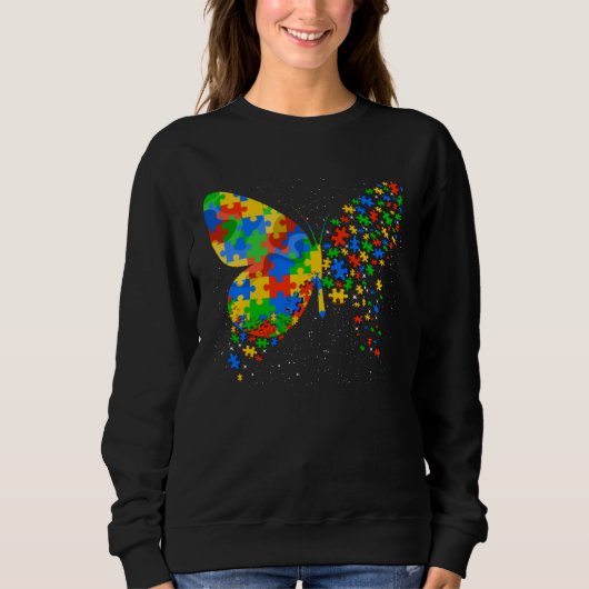 Butterfly Autism Awareness Men Women Kids Autism A Sweatshirt (Vorderseite)