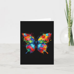 Butterfly Autismus Bewusstsein farbenfroh Autistis Karte