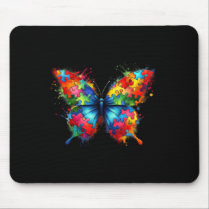 Butterfly Autismus Bewusstsein farbenfroh Autistis Mousepad