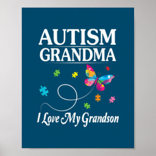 Butterfly Autismus Oma I Liebe Mein Grandson Aware Poster