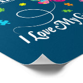 Butterfly Autismus Oma I Liebe mein Großvater Awar Poster (Ecke)