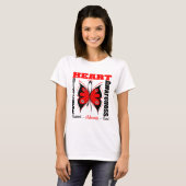 Butterfly Awareness Art Ribbon Heart Disease T-Shirt (Vorne ganz)