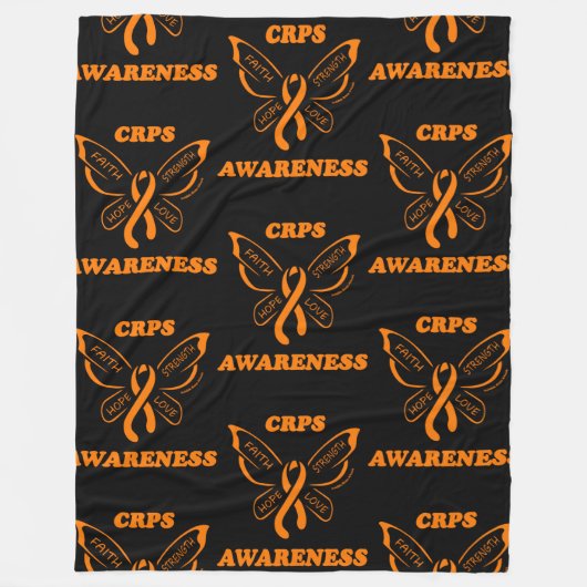 Butterfly/Awareness.. CRPS Fleecedecke (Vorderseite)
