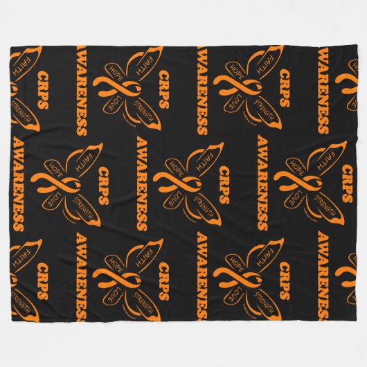 Butterfly/Awareness.. CRPS Fleecedecke (Vorderseite (Horizontal))