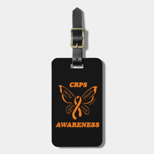Butterfly/Awareness.. CRPS Gepäckanhänger (Vorderseite vertikal)