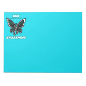 Butterfly/Awareness..EDS Notepad Notizblock (Vorderseite)