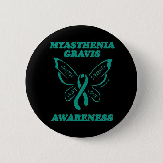 Butterfly/Awareness..Myasthenia Gravis Button (Vorderseite)