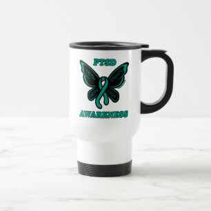 Butterfly/Awareness..PTSD Travel Mug Reisebecher