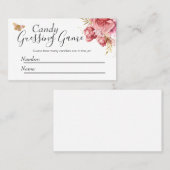 Butterfly Baby Dusche Candy Guessing Game Visitenkarte (Vorne/Hinten)