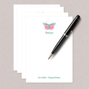 Butterfly Baby Dusche Dankeschön Karte