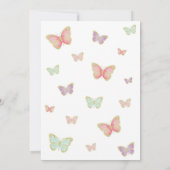 Butterfly Baby Dusche Einladung | Babyparty (Rückseite)