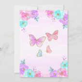 Butterfly Baby Dusche Einladung Girl Baby Dusche (Rückseite)