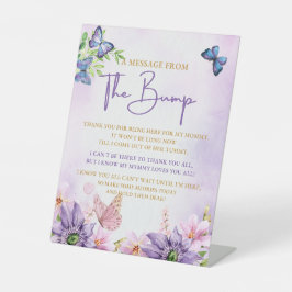 Butterfly Baby Dusche Es ist ein Mädchen-Fußball-S Sockelschild