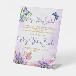 Butterfly Baby Dusche Es ist ein Mädchen-Fußball-S Sockelschild